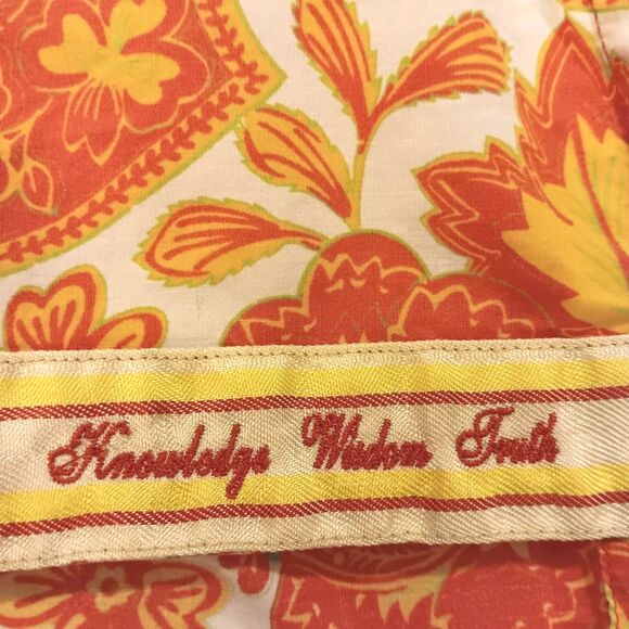 Robert Graham Knowledge Wisdom Truth Orange Paisley Button-Down Women's Sz M - Picture 15 of 15